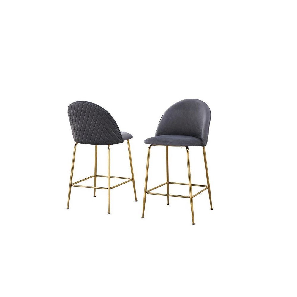 Dark grey counter height chairs (Set of 2). Picture 1