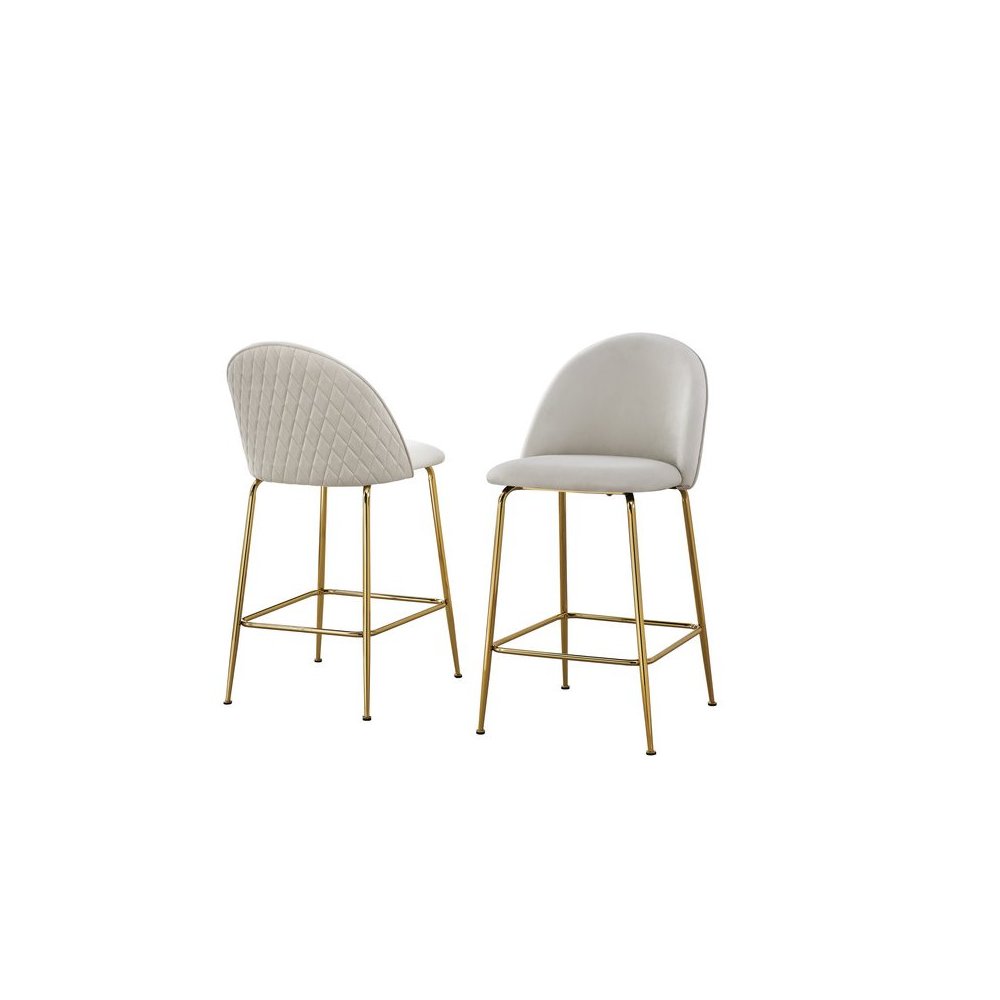 Cream counter height chairs (Set of 2). Picture 1