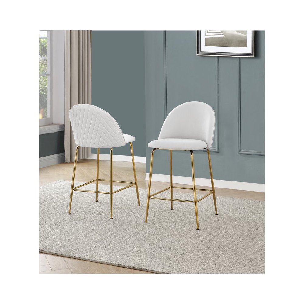 White counter height chairs (Set of 2). Picture 2