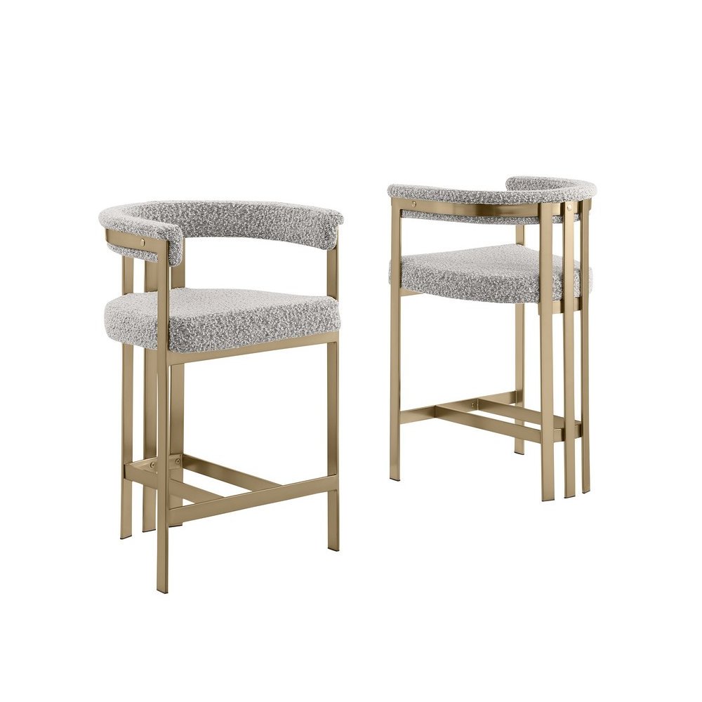 Glam gatsby Rich gray counter height chairs- Set of 2. Picture 1