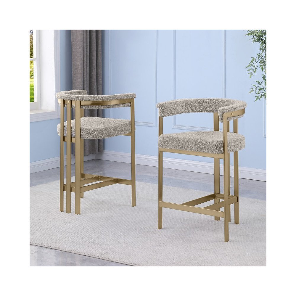 Glam gatsby Gray counter height chairs- Set of 2. Picture 4
