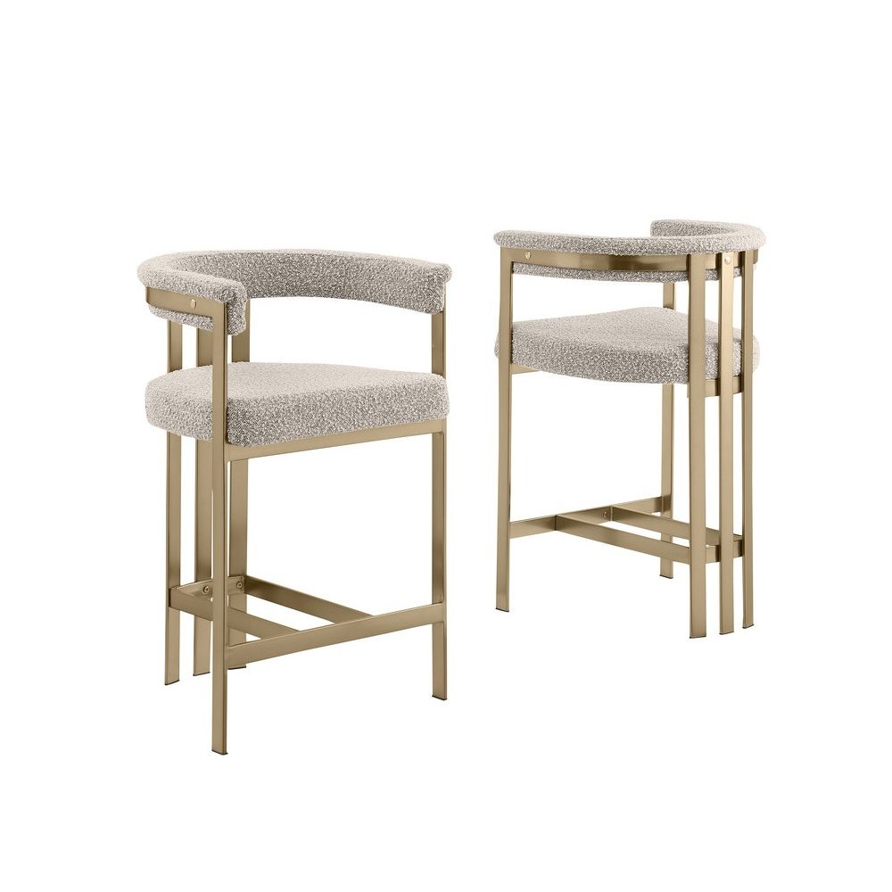Glam gatsby Gray counter height chairs- Set of 2. Picture 1