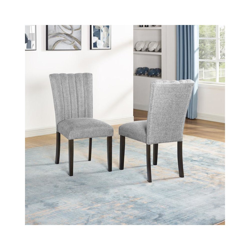 Dark grey dining side chairs (SET OF 2). Picture 2