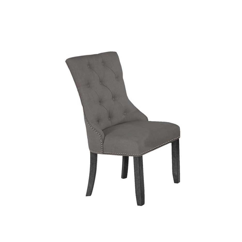 Dark Gray Dining Chair, Set of 2. Picture 1