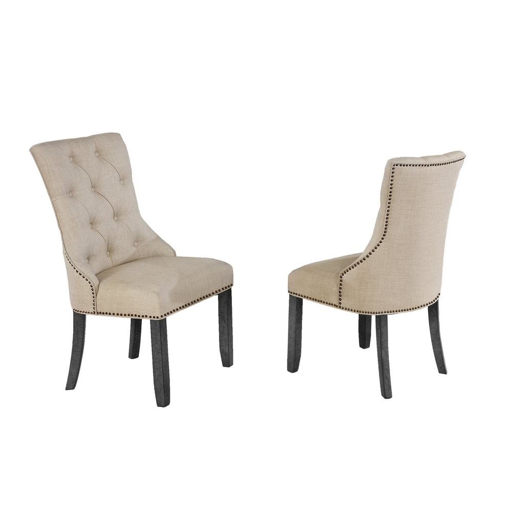 Single Beige Dining Chair. Picture 3