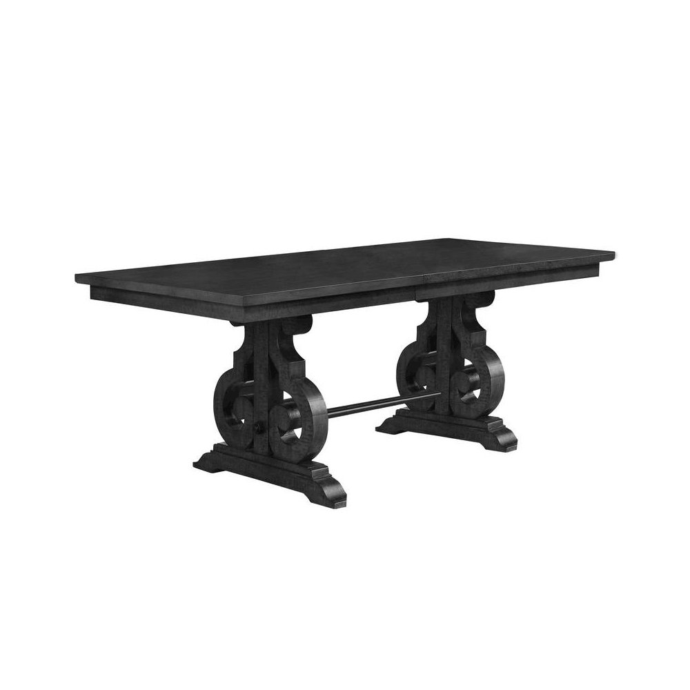 Counter height dining table with extandable leaf. Picture 1
