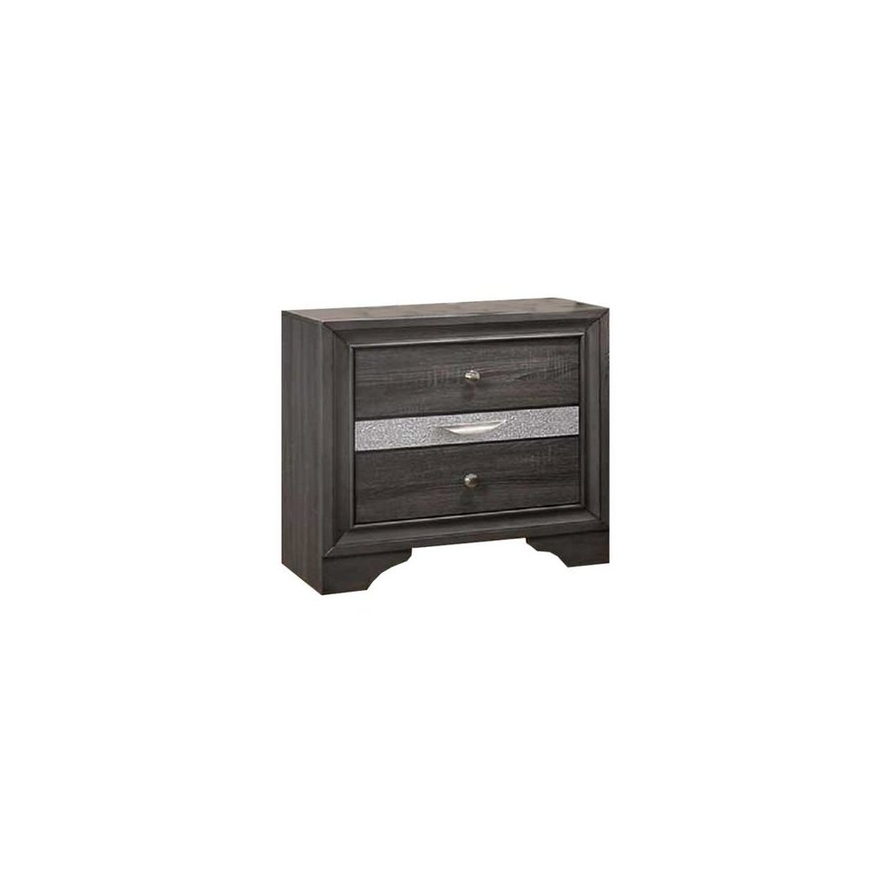 David Night Stand in Gray. Picture 1