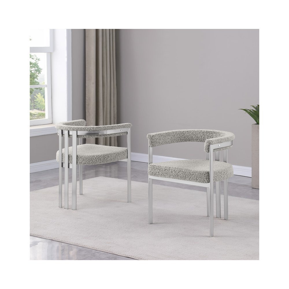 Glam gatsby Rich gray side chairs - Set of 2. Picture 4