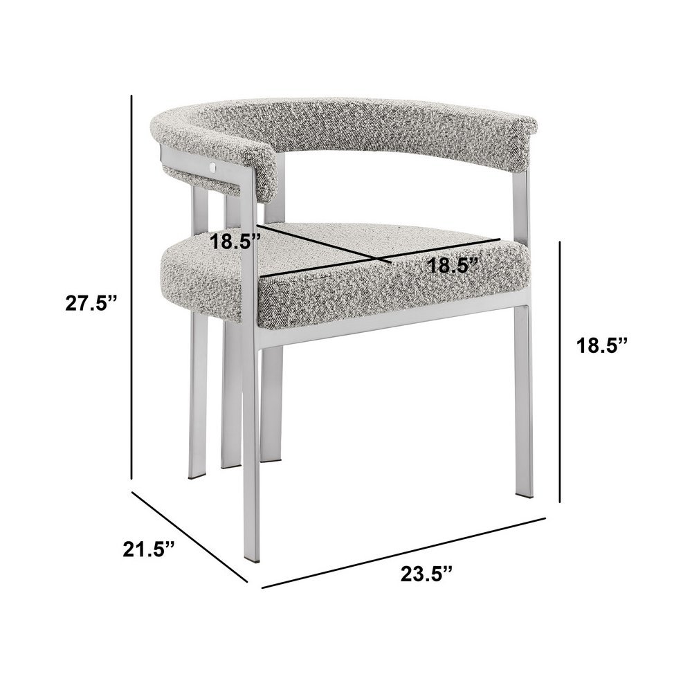 Glam gatsby Rich gray side chairs - Set of 2. Picture 2