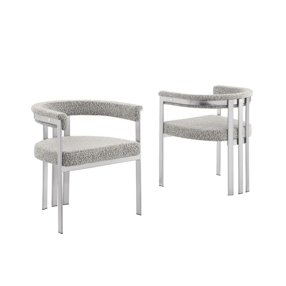 Glam gatsby Rich gray side chairs - Set of 2. Picture 1