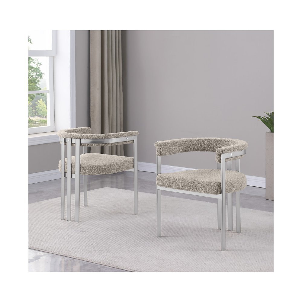 Glam gatsby Gray side chairs- Set of 2. Picture 4