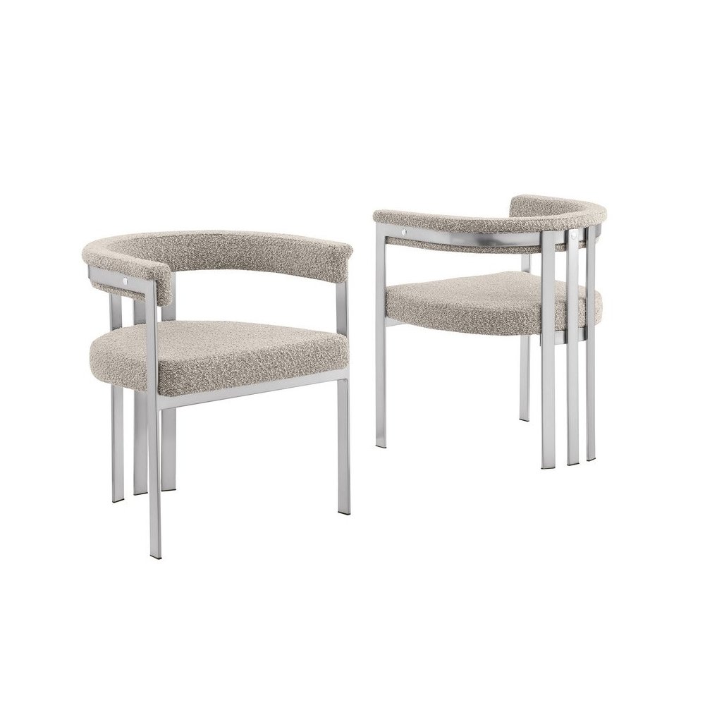 Glam gatsby Gray side chairs- Set of 2. Picture 1
