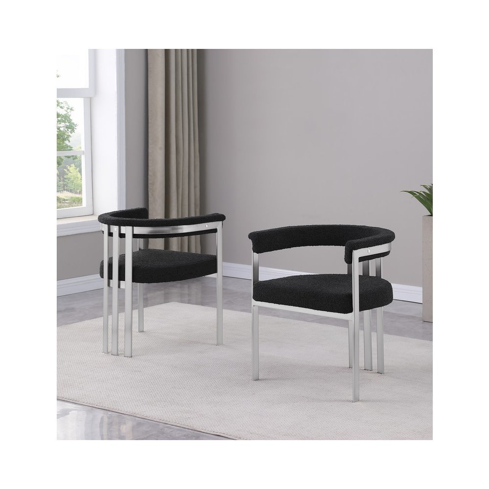 Glam gatsby Black side chairs- Set of 2. Picture 4