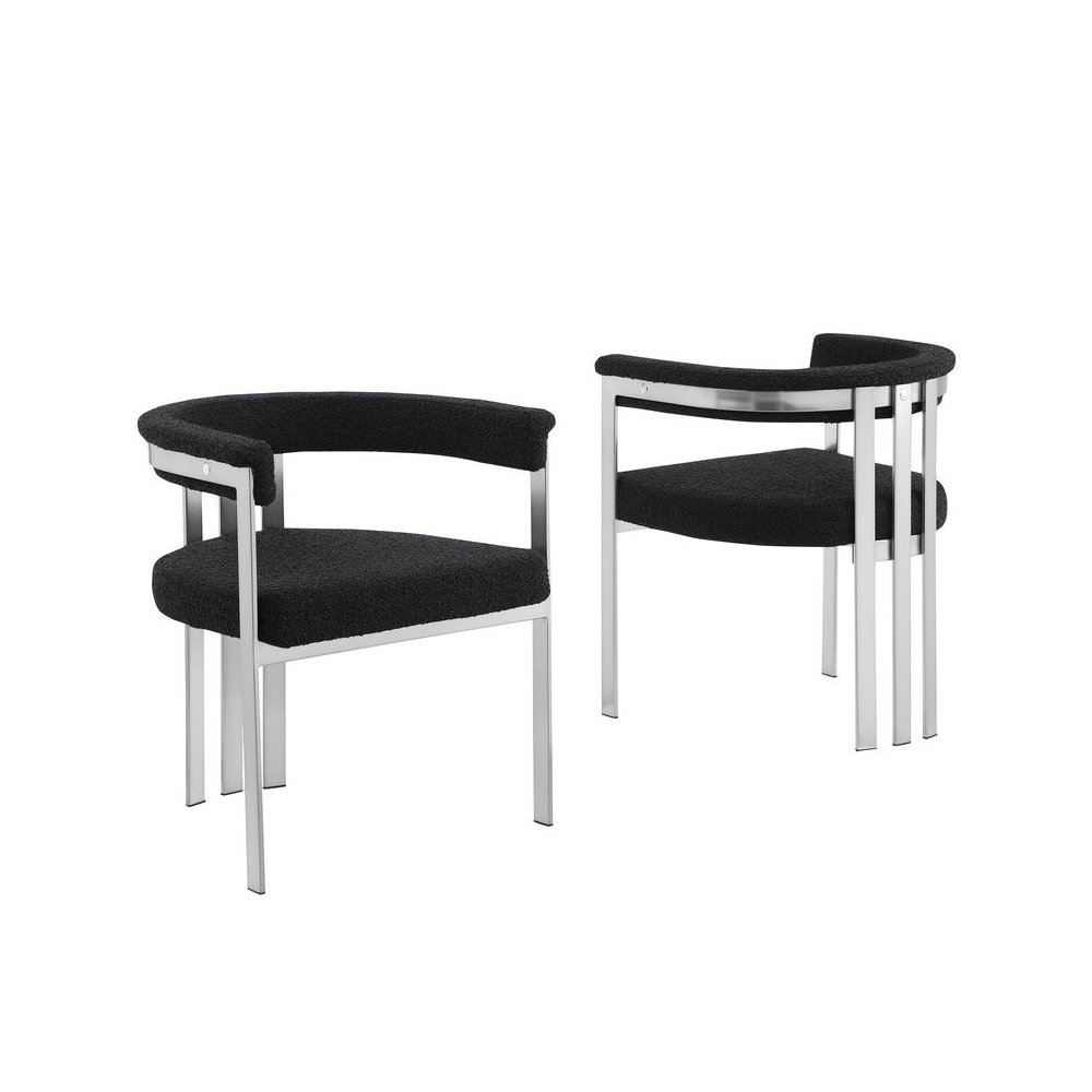 Glam gatsby Black side chairs- Set of 2. Picture 1