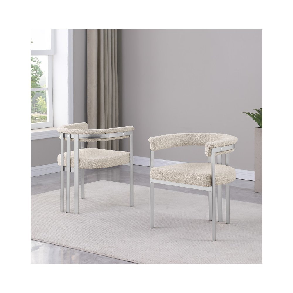 Glam gatsby Cream side chairs- Set of 2. Picture 4