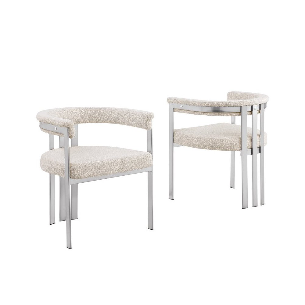 Glam gatsby Cream side chairs- Set of 2. Picture 1