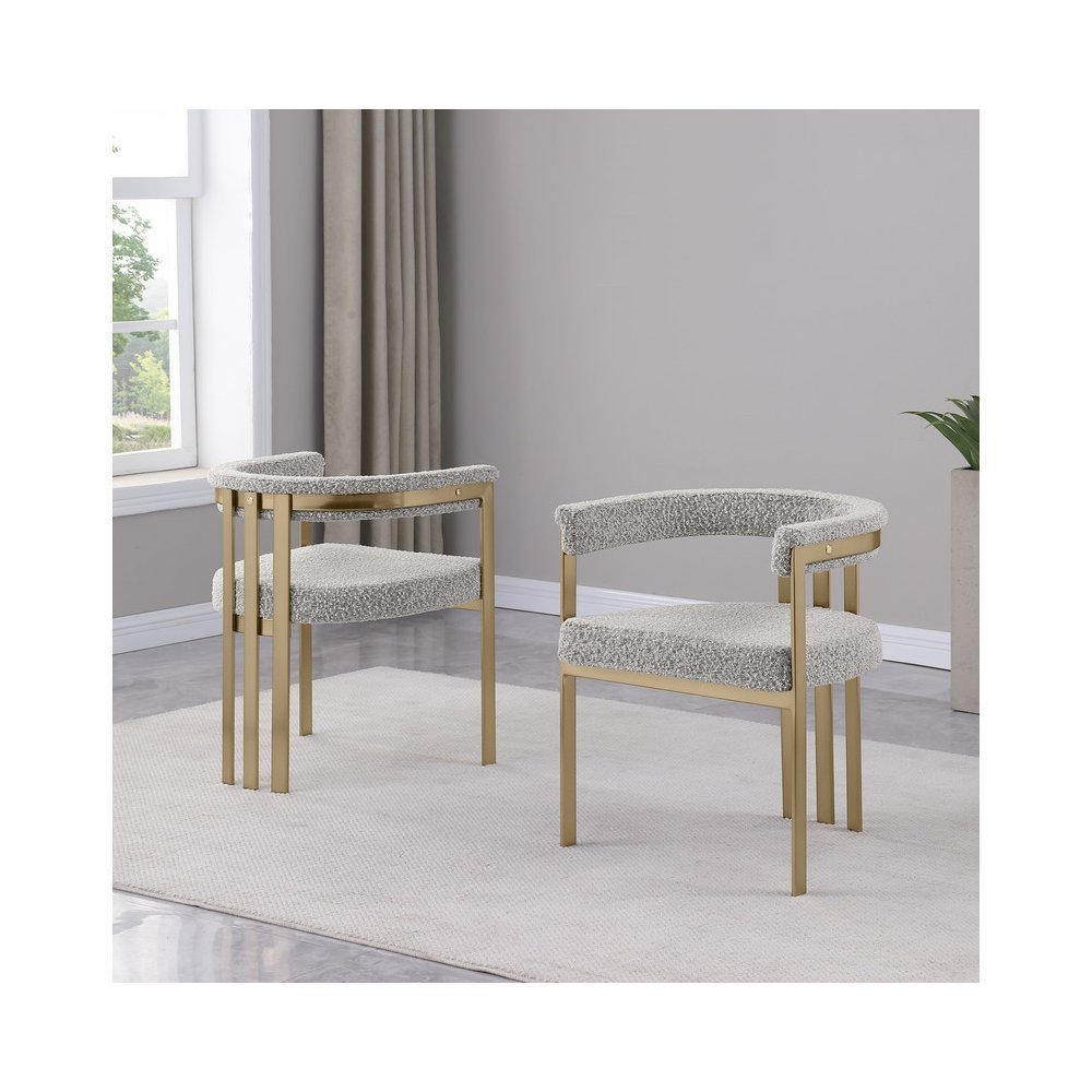 Glam gatsby Rich gray side chairs - Set of 2. Picture 4