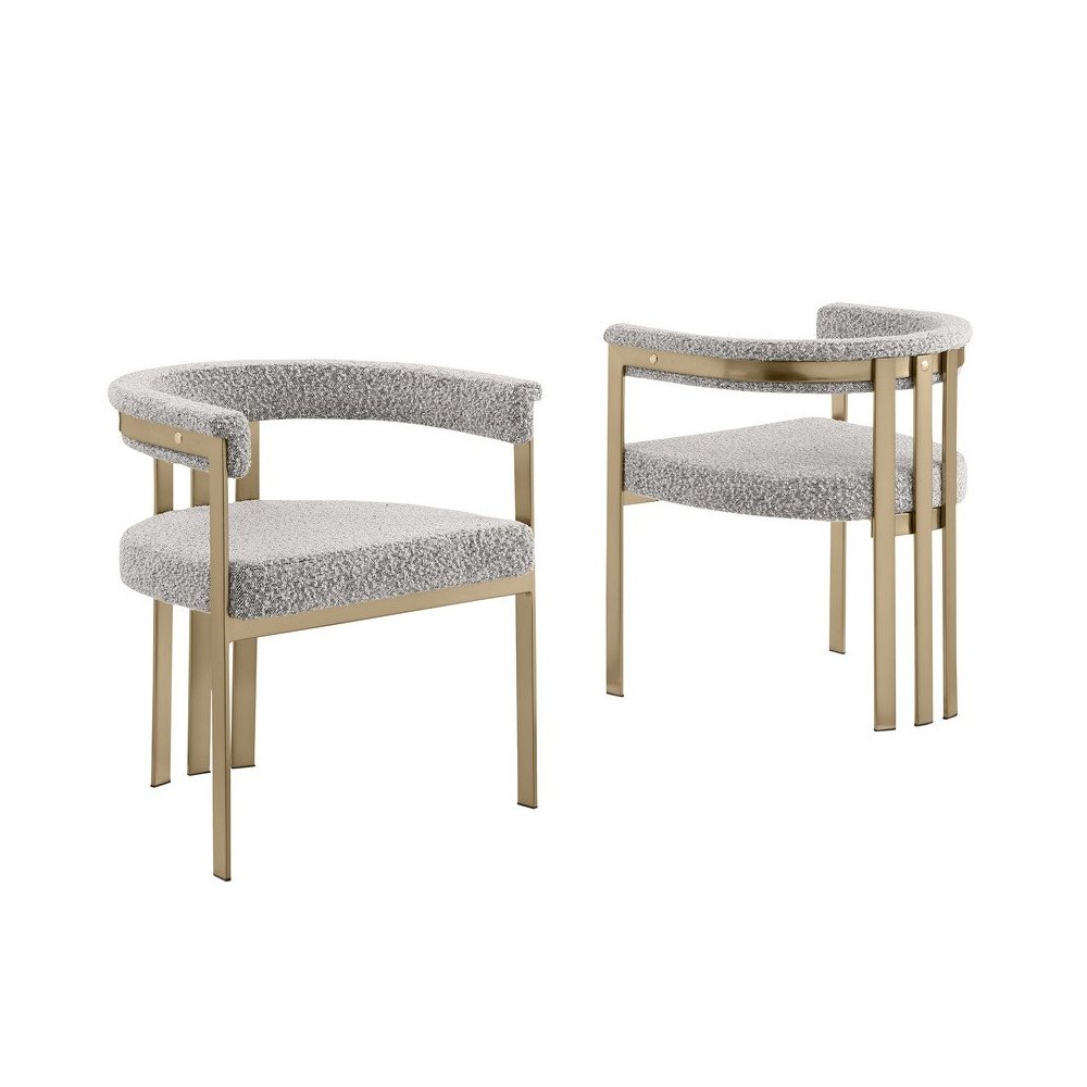 Glam gatsby Rich gray side chairs - Set of 2. Picture 1