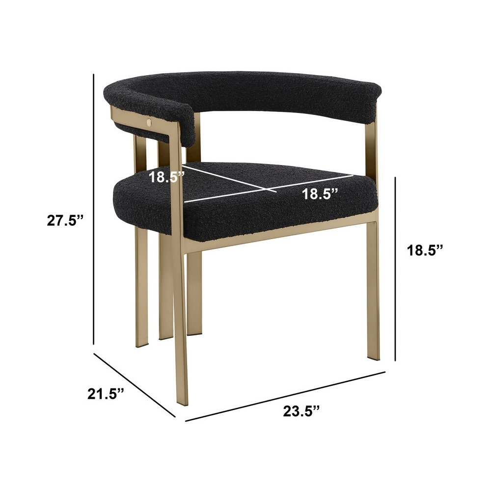 Glam gatsby Black side chairs- Set of 2. Picture 1