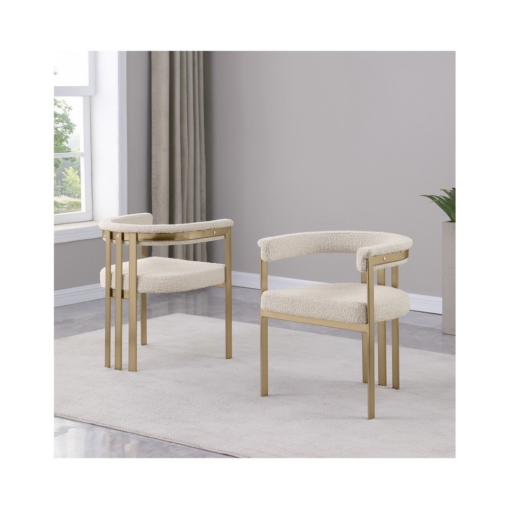Glam gatsby Cream side chairs- Set of 2. Picture 4