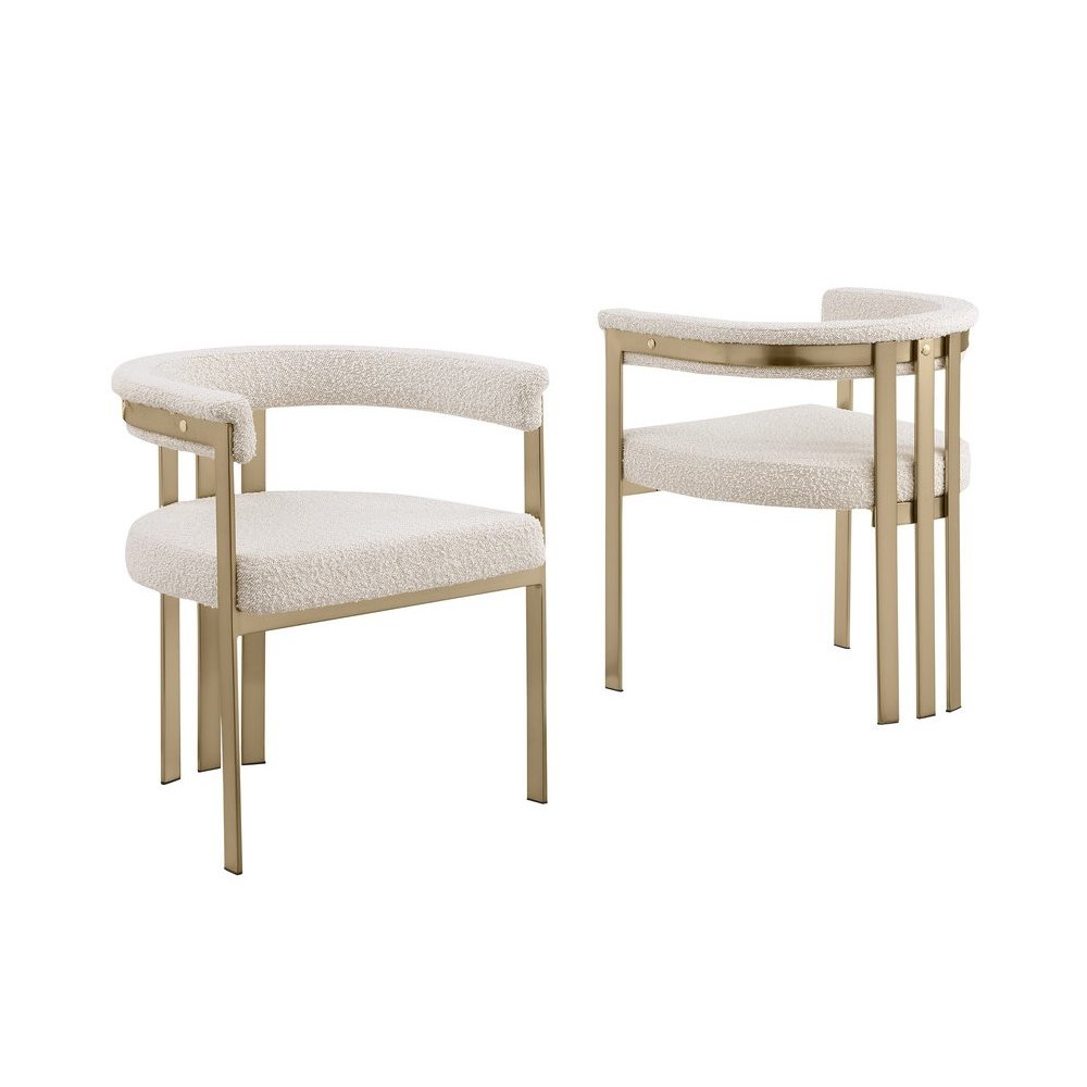 Glam gatsby Cream side chairs- Set of 2. Picture 1