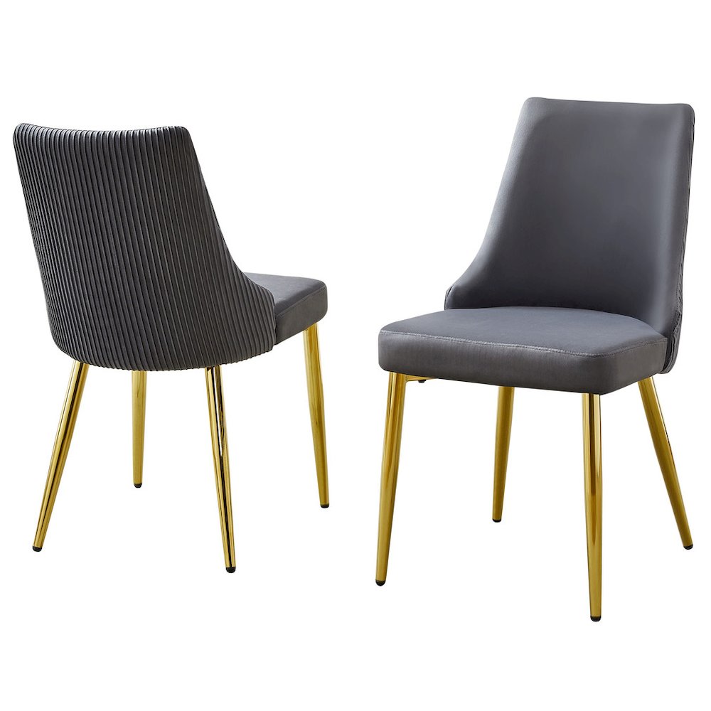 Best Quality Furniture Clear Glass Dining Set With Velvet Upholstered Chairs. Picture 5