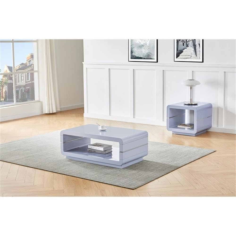 Sinlge End Table in Light Gray. Picture 4