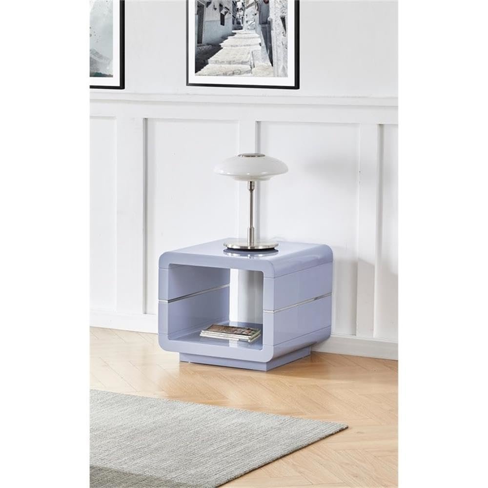 Sinlge End Table in Light Gray. Picture 2