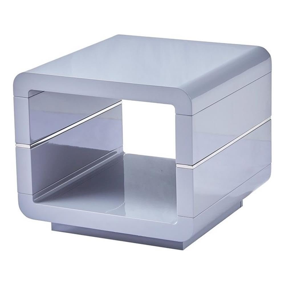 Sinlge End Table in Light Gray. Picture 1