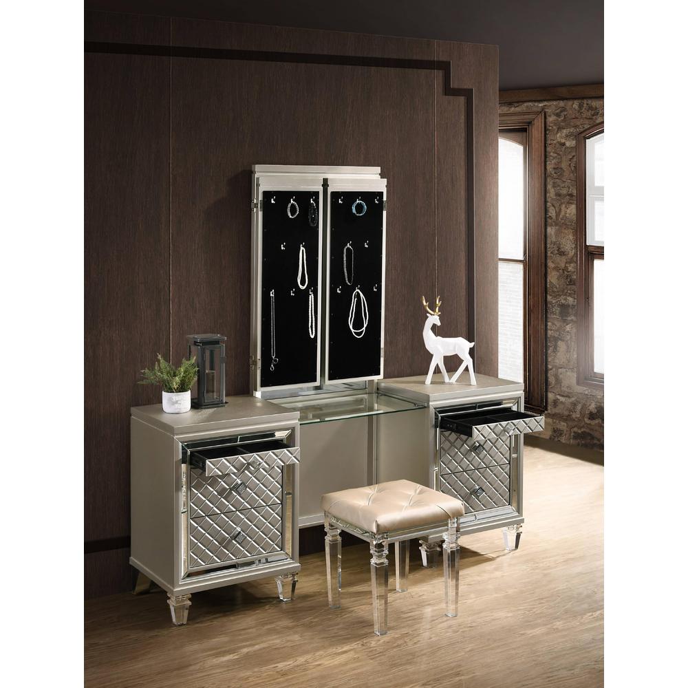Champagne Vanity Set, 1 Main Mirror & 2 Side Mirrors. Picture 3