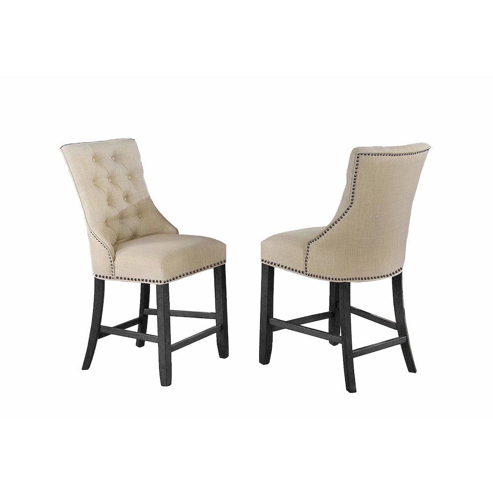Counter Height Dining Chair, Single Chair in Beige. Picture 2