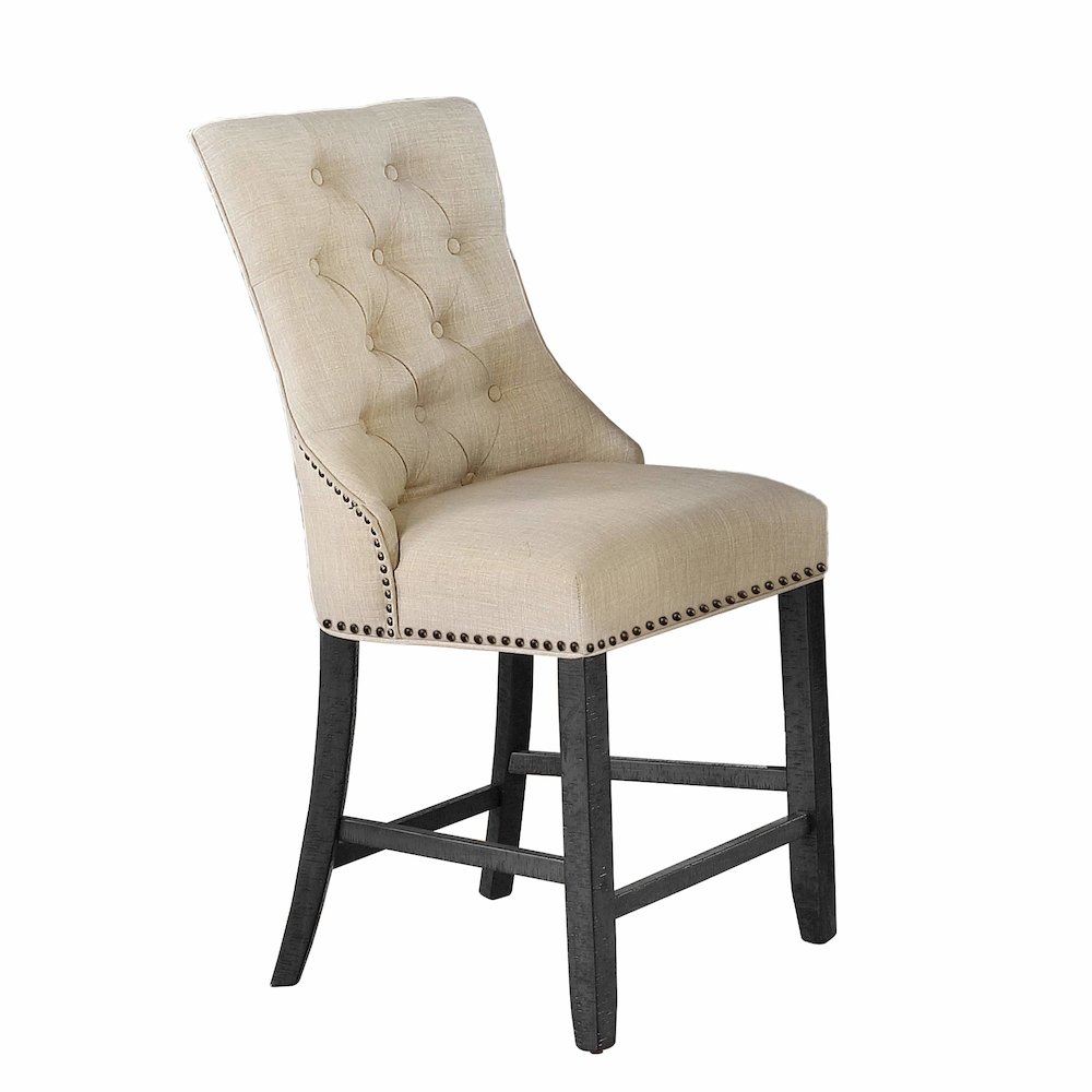 Counter Height Dining Chair, Single Chair in Beige. Picture 1