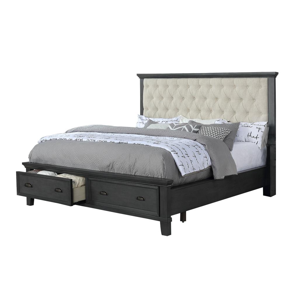 Sandy Platform Eastern King Bed in Cappuccino. Picture 1