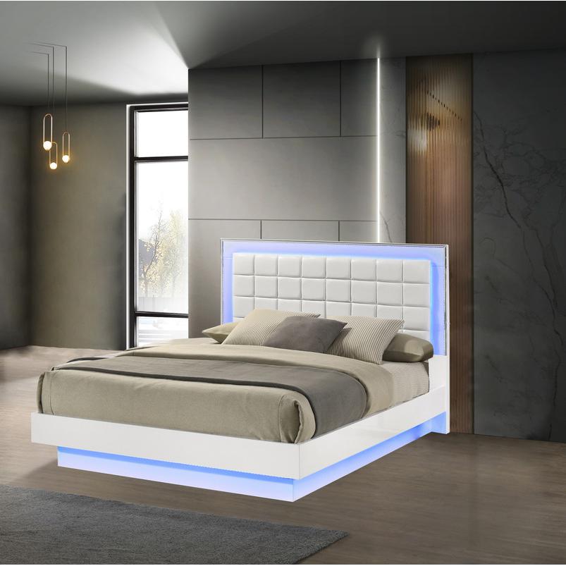 4 piece futuristic bedroom set, Eastern King size (platform) bed. Picture 4