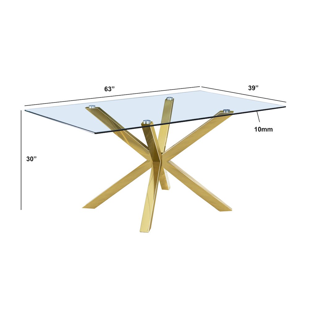 7Pc Rectangle Tempered Glass Dining Table With 6 Gray Side Chairs. Picture 3