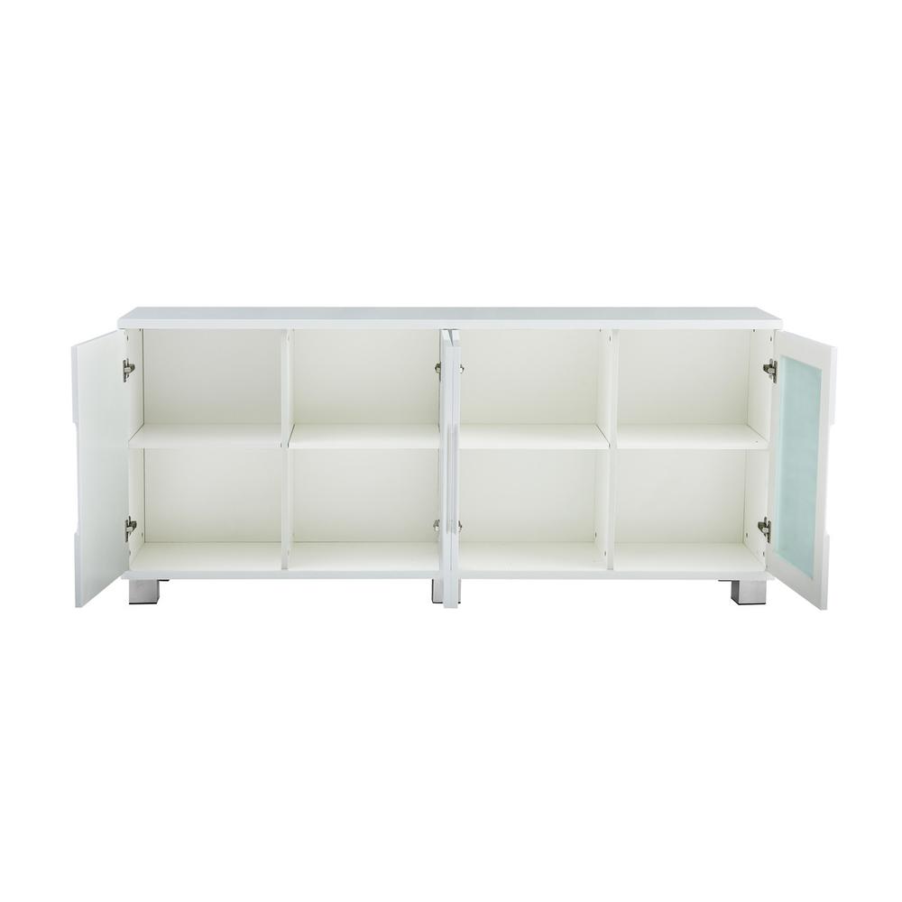 High Gloss White 4 door server. Picture 2