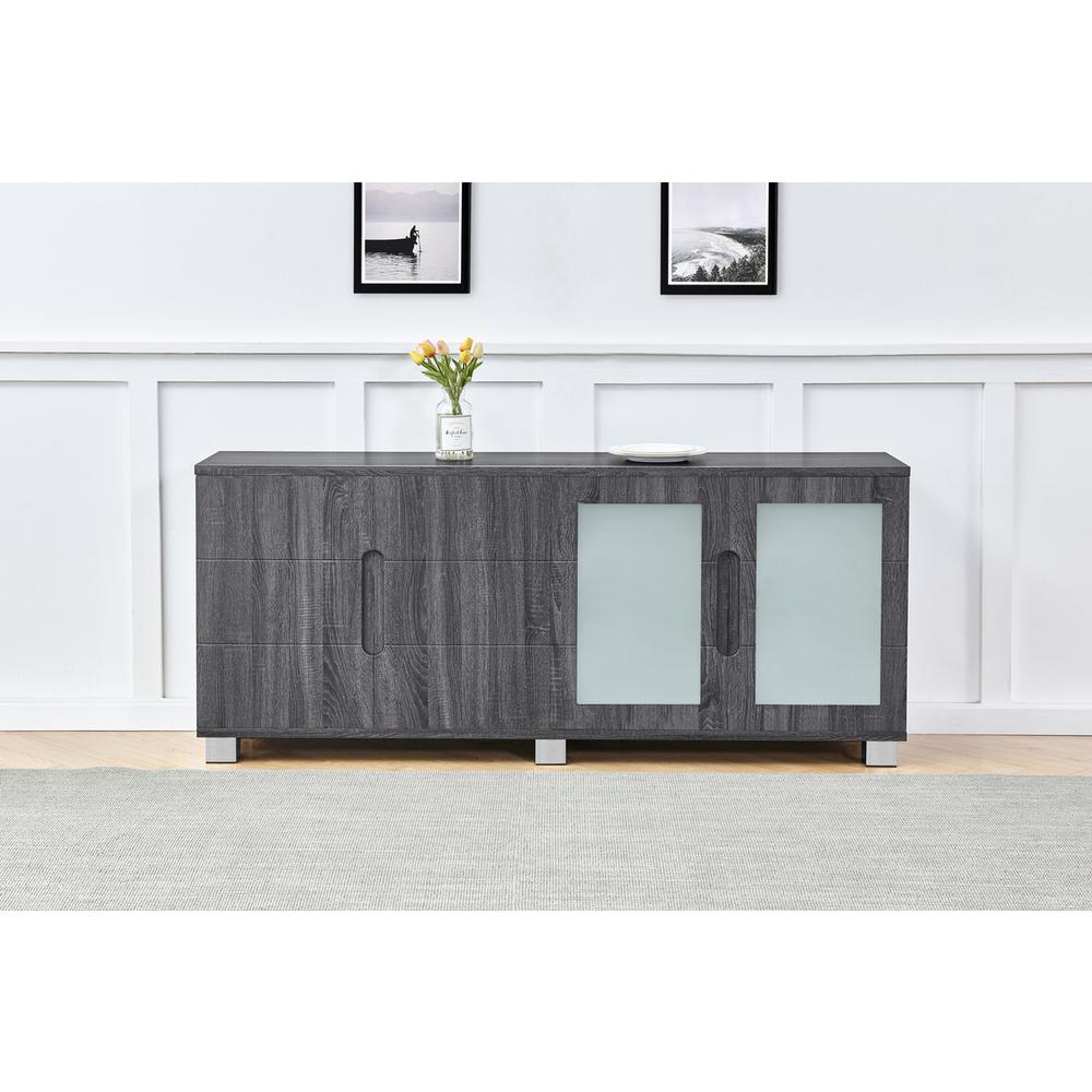 Walnut 4 door server. Picture 3