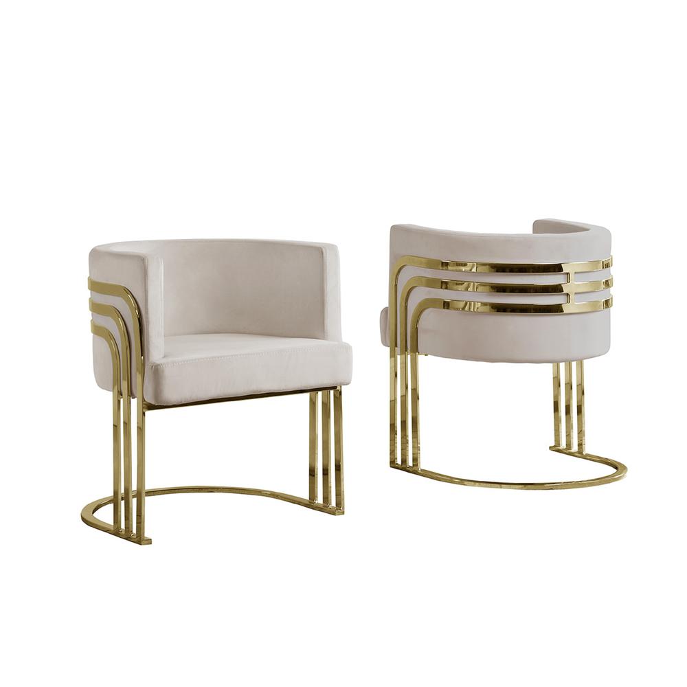 Velvet Barrel Chair, Gold Base. Picture 1