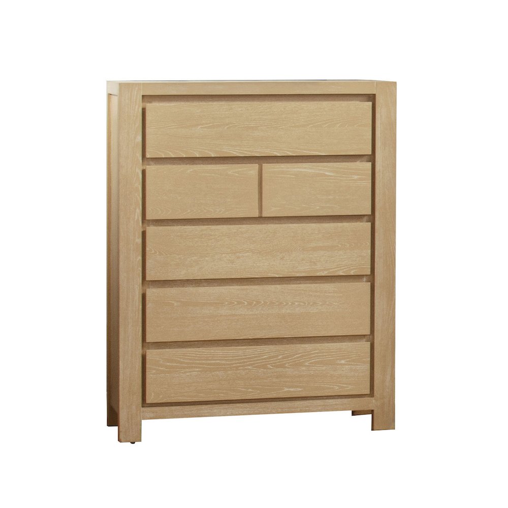 Rubber Wood Light Oak Natuiral Finish Chest. Picture 1
