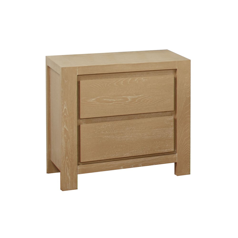 Rubber Wood Light Oak Natuiral Finish Nightstand. Picture 1