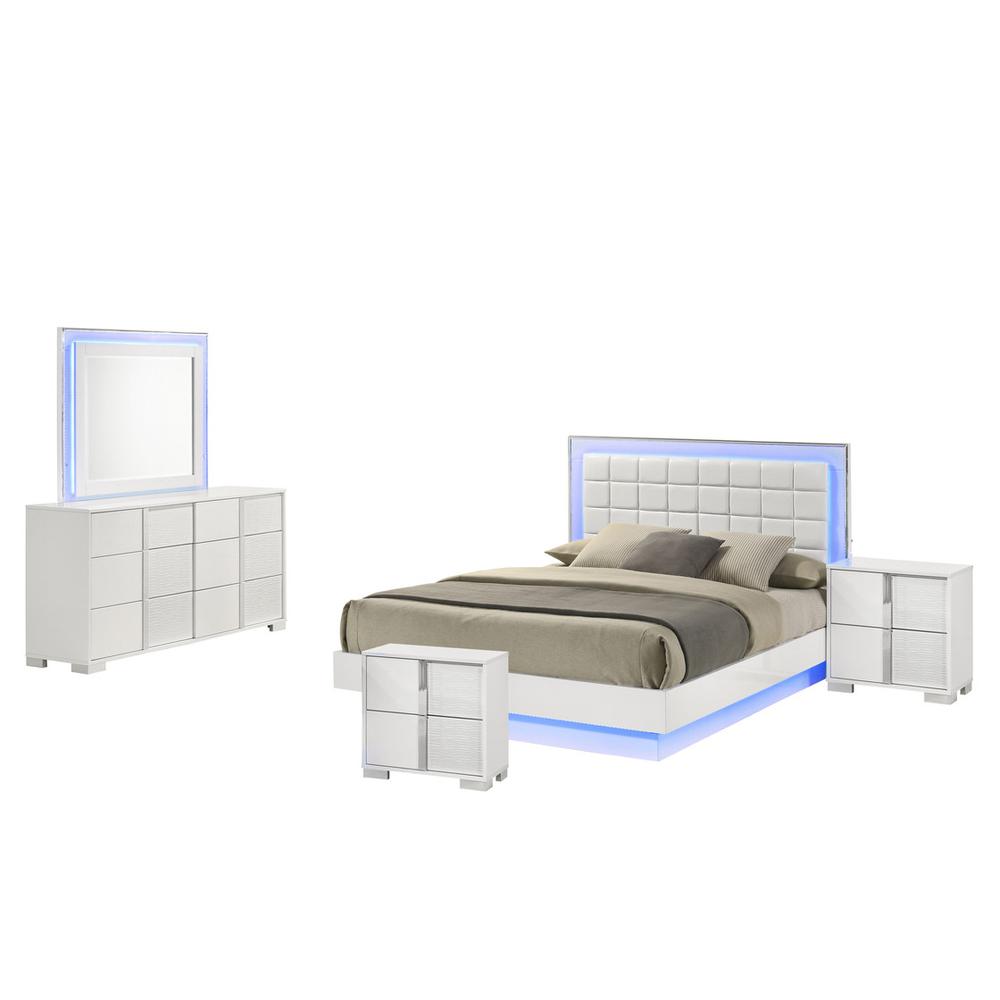 5 piece futurisic bedroom set, Queen size (platform) bed. Picture 1