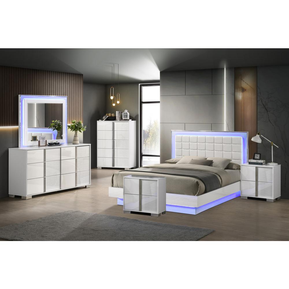 6 piece futuristic bedroom set, Queen size (platform) bed. Picture 5