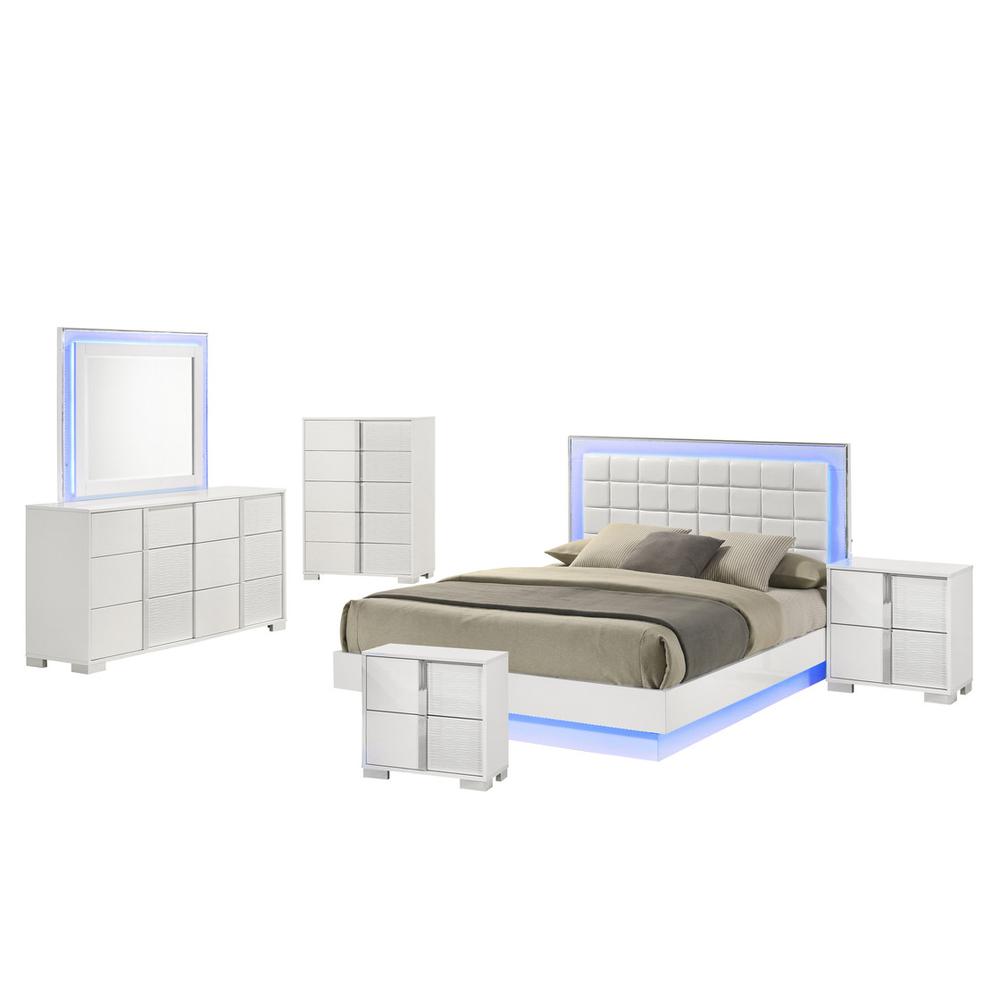 6 piece futuristic bedroom set, Queen size (platform) bed. Picture 1