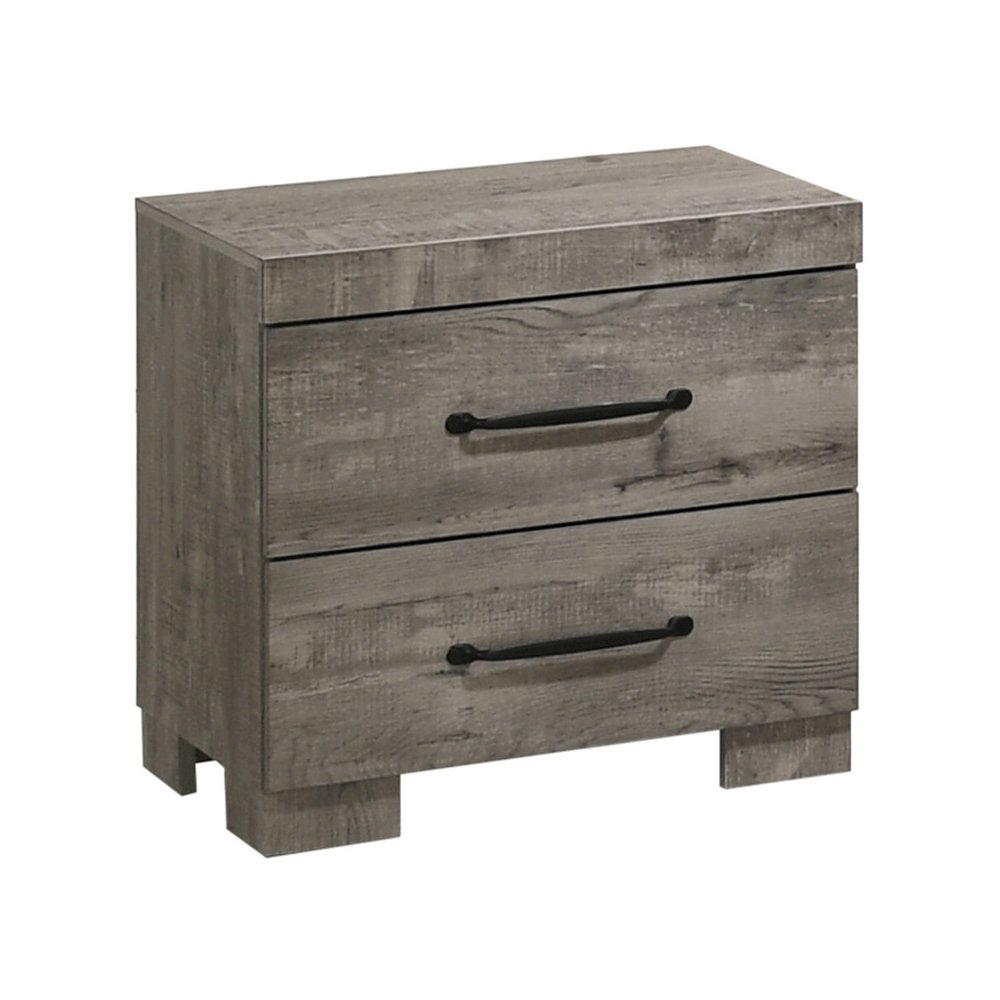 Modern 2-Drawer Nightstand In Antique Gray Color. Picture 1