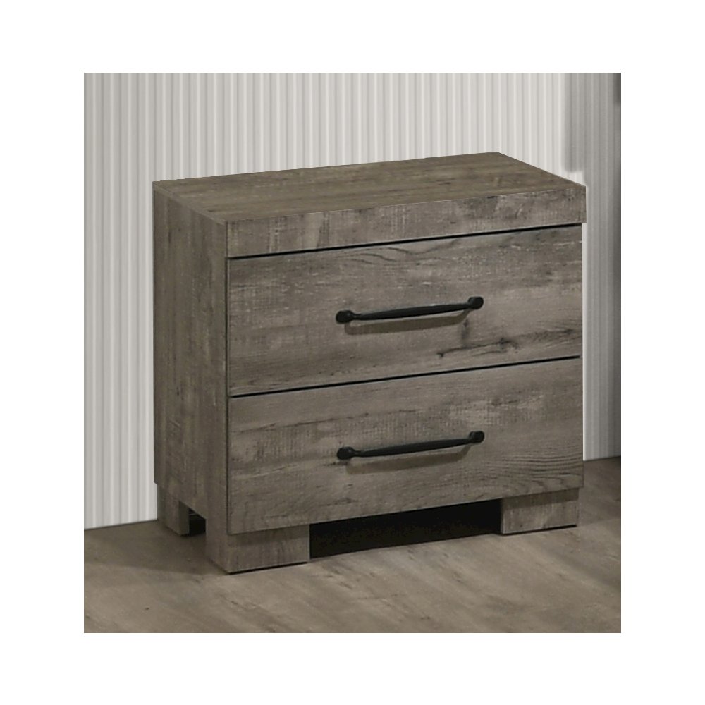 Modern 2-Drawer Nightstand In Antique Gray Color. Picture 4