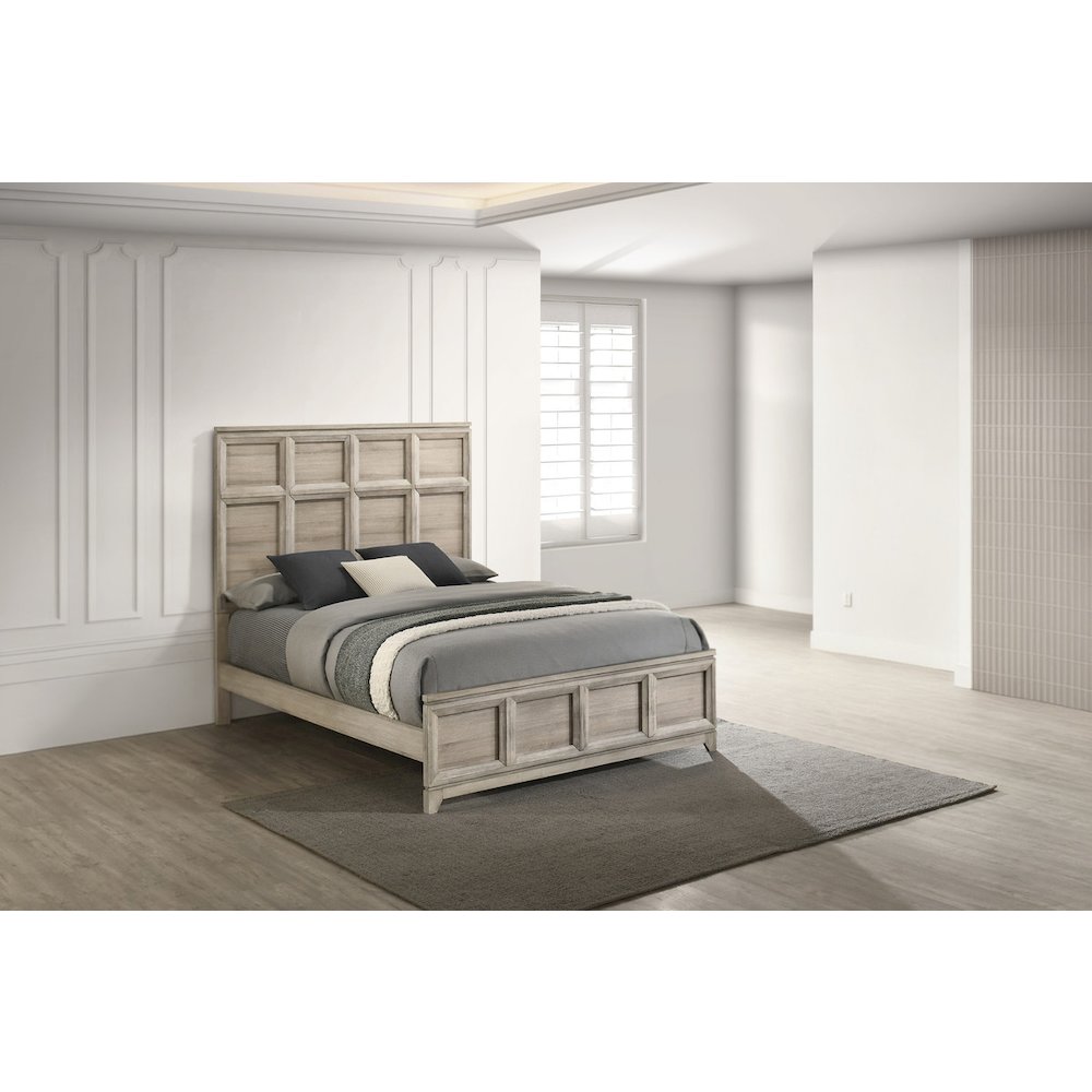 Eastern King Panel Bed  Weathered Greige. Picture 3