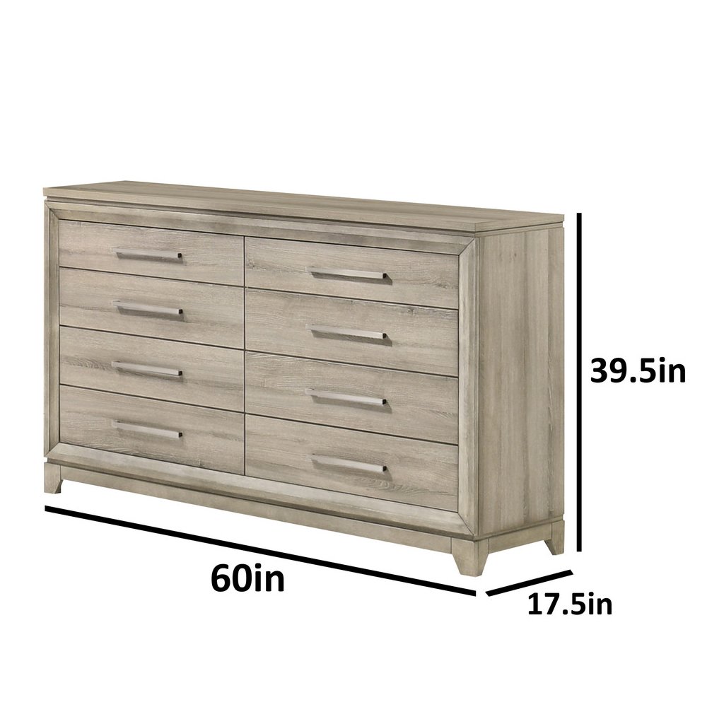 Weathered Greige 6-Drawers Dresser. Picture 2