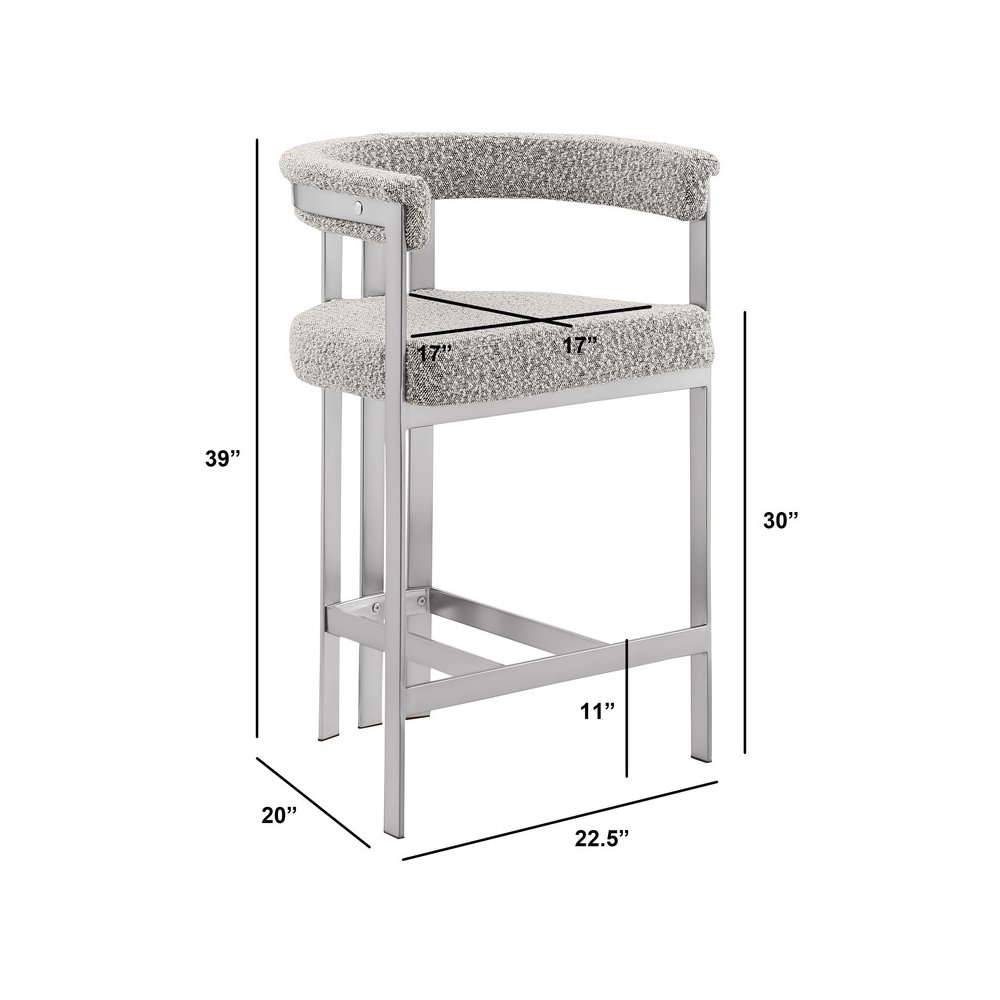 Glam gatsby Rich gray barstools- Set of 1. Picture 2