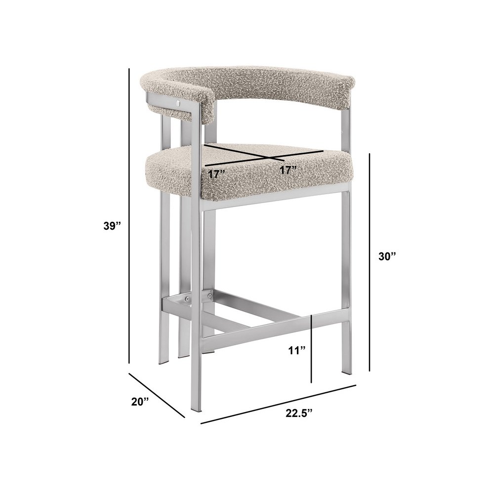 Glam gatsby Gray barstools- Set of 1. Picture 2