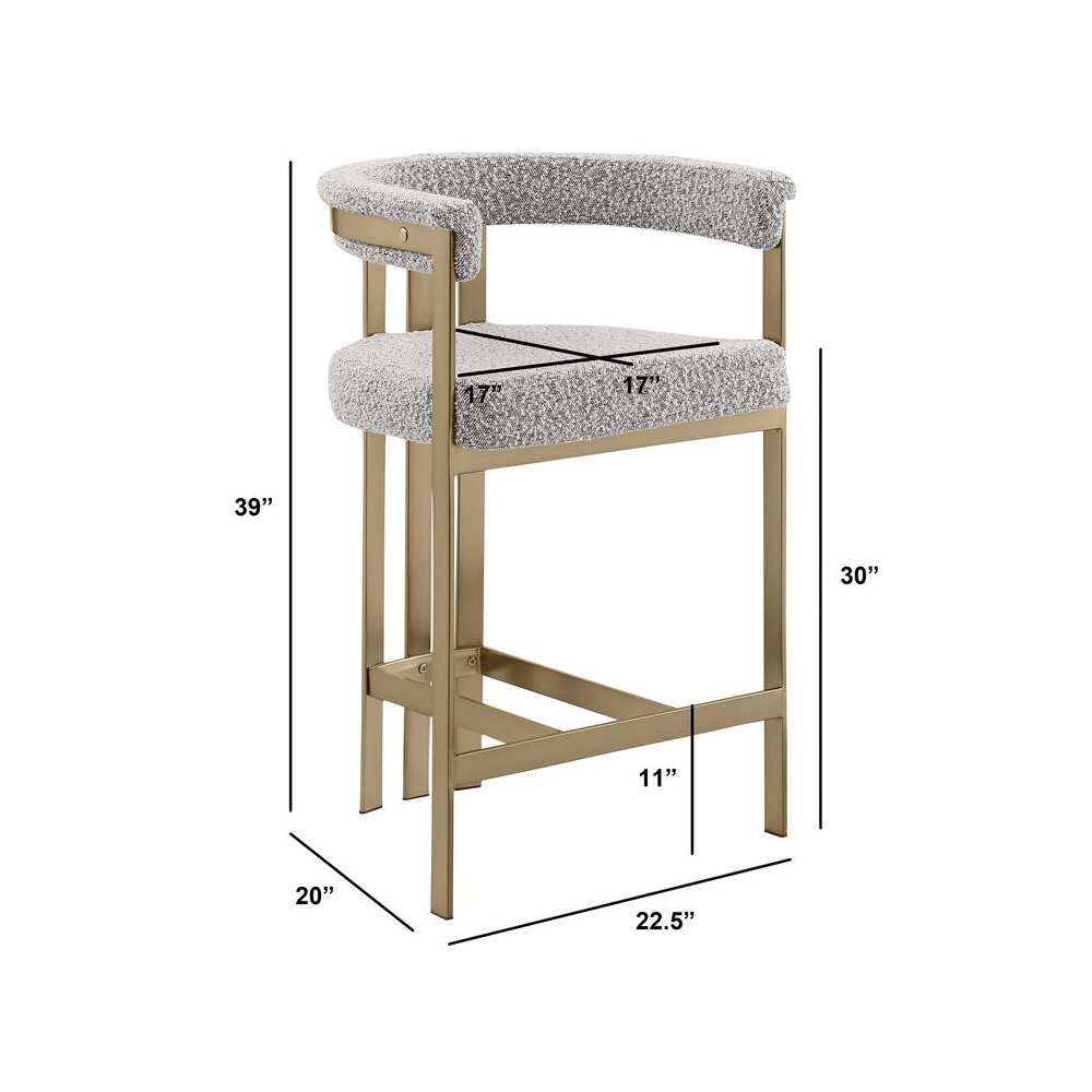 Glam gatsby Rich gray barstools- Set of 1. Picture 2